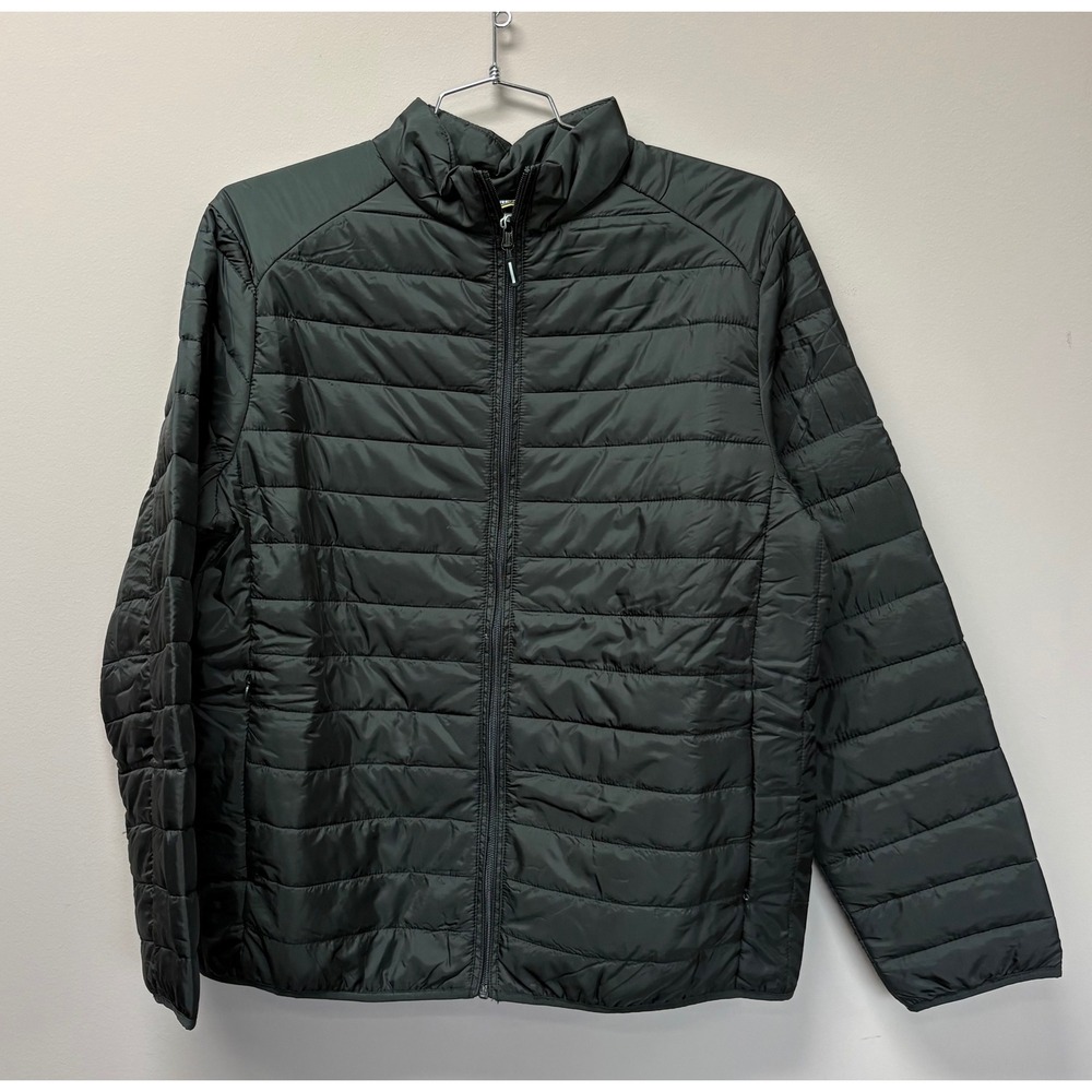 Core365 Mens Cruise Two-Layer Puffer Jacket Black CE700 Warm Logik Large NWT